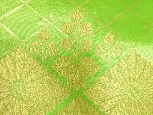 アンティーク　川島織物製　菊桐模様織出し名古屋帯